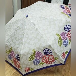 Coach Poppy Daisy Multicolor Floral Umbrella